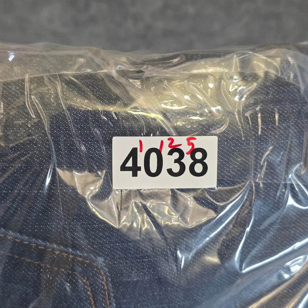 Lucky Brand Classic Straight Jeans Mens 42x30 Blue Denim Stretch Dark Wash